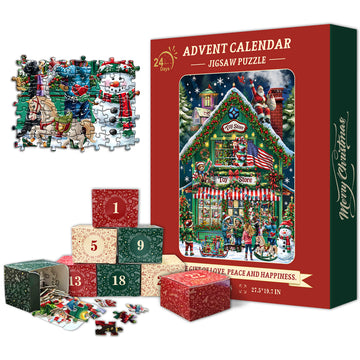 Pieci di puzzle del negozio di Natale 1000 pezzi